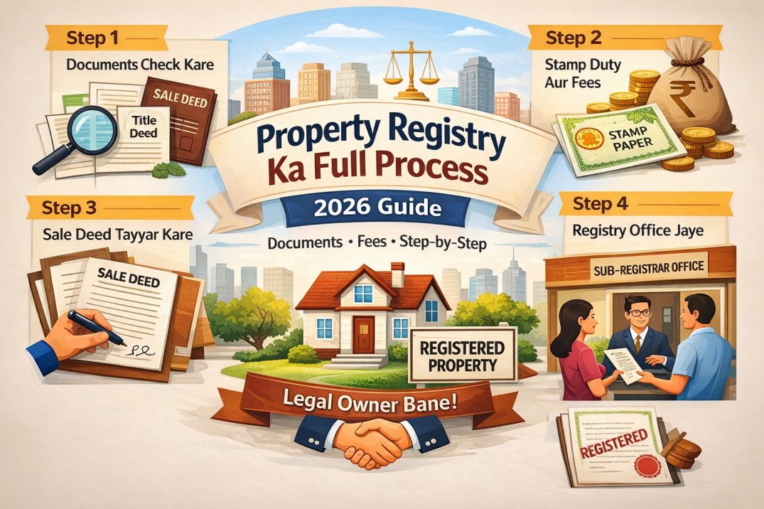 👉 Property Registry Ka Full Process 2026 – Documents, Fees Aur Step-by-Step Guide